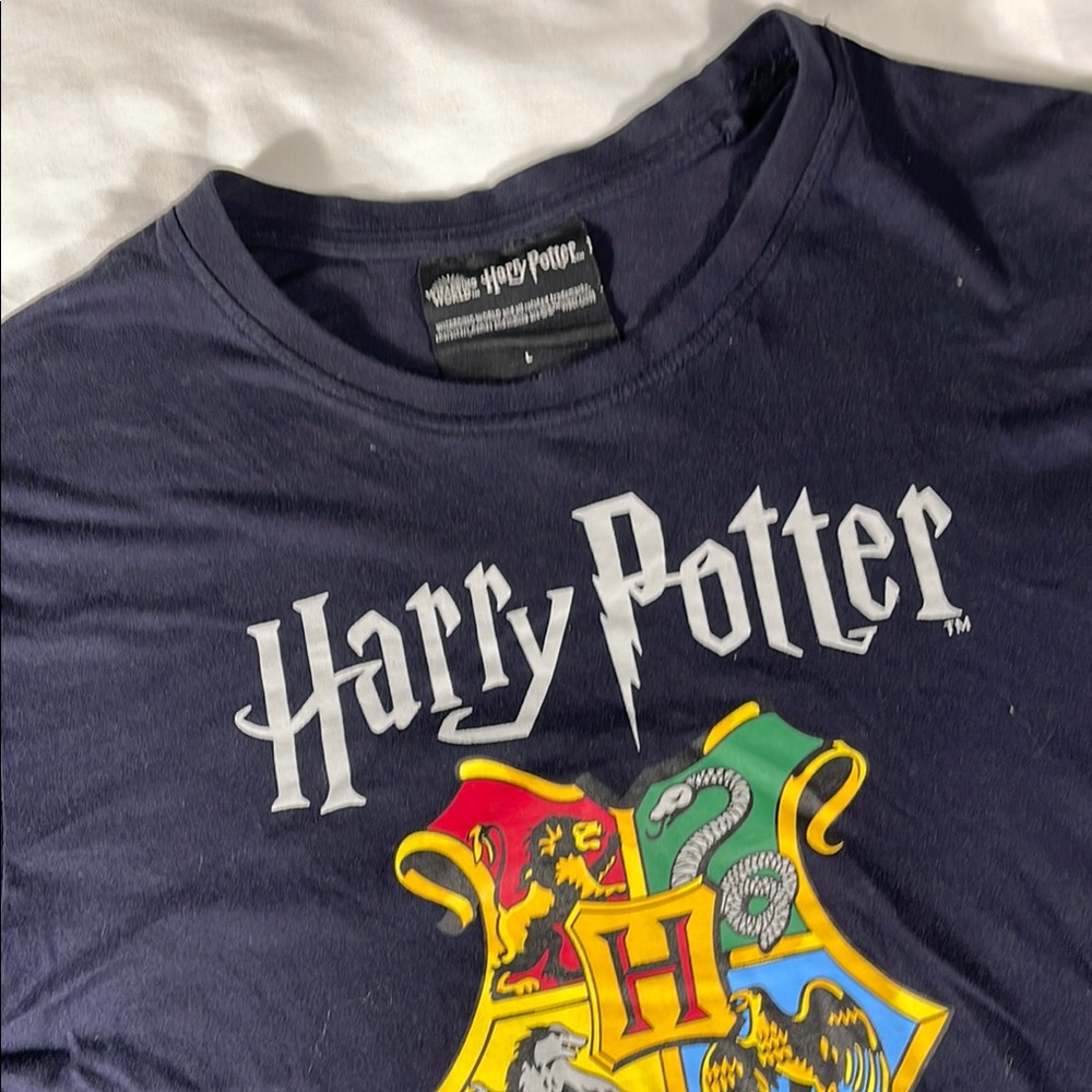 Wizarding World navy blue Harry Potter graphic long sleeve t-shirt - size L